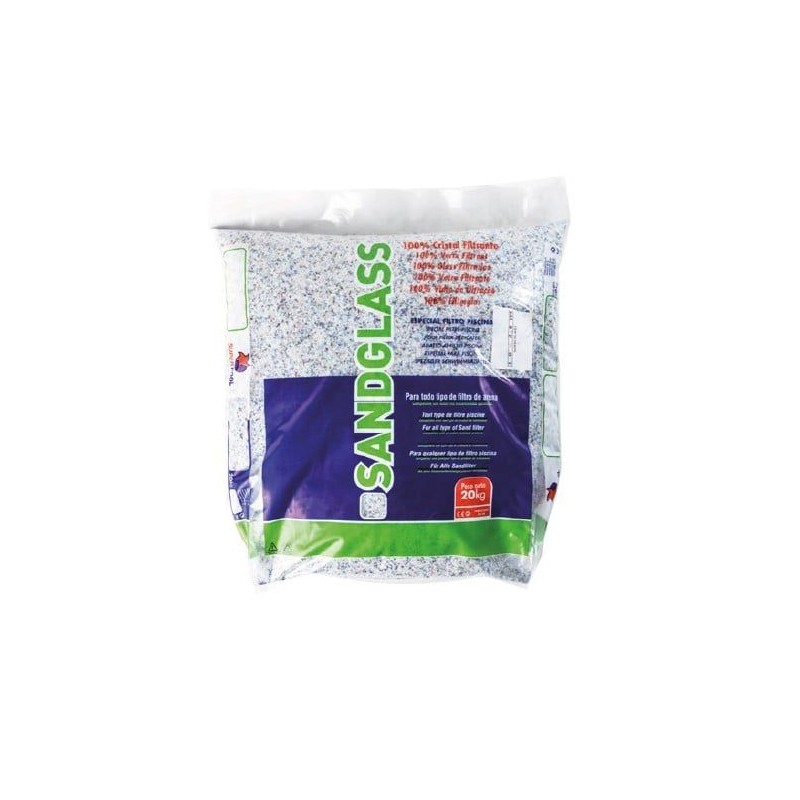 Vidrio Filtrante SandGlass 20kg. 0,5-1,0 mm