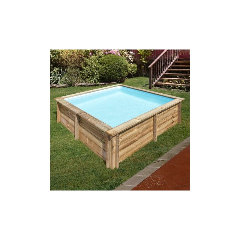 Piscina desmontable de madera City cuadrada Gre