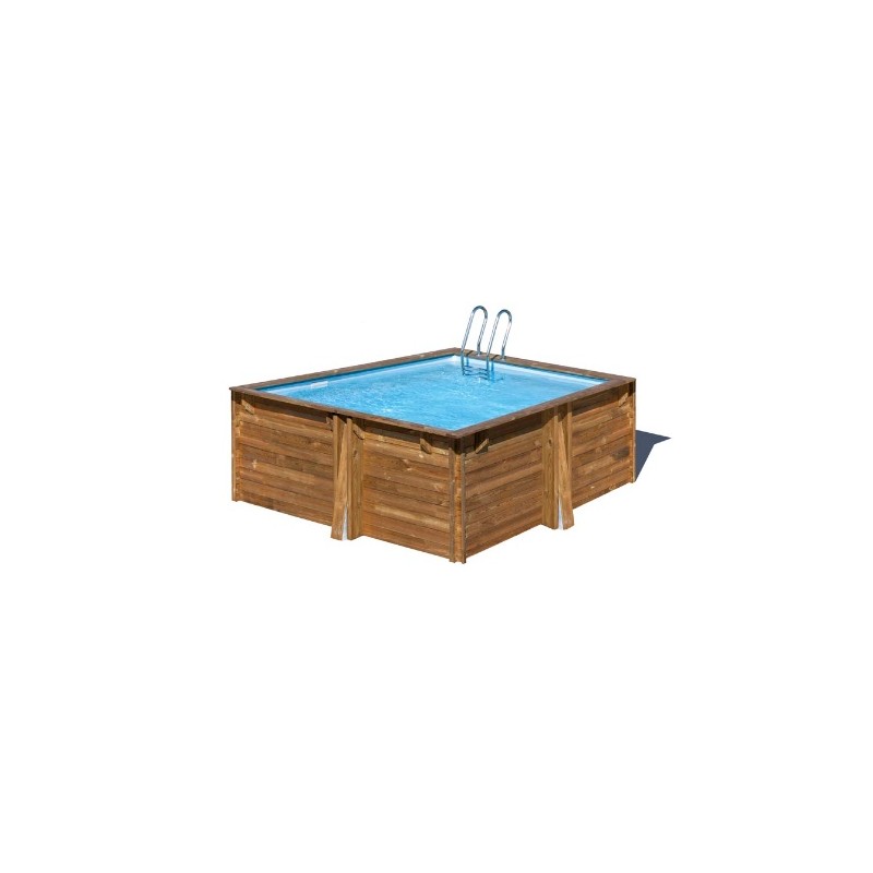 Piscina desmontable de madera Carra cuadrada Gre