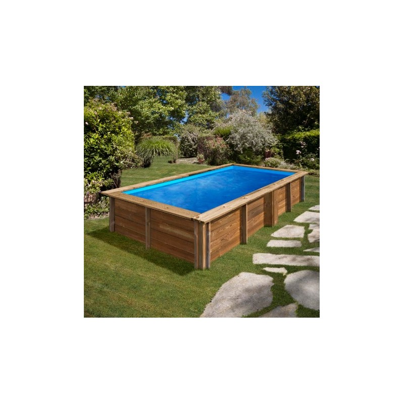 Piscina desmontable de madera Lemon Rectangular Gre