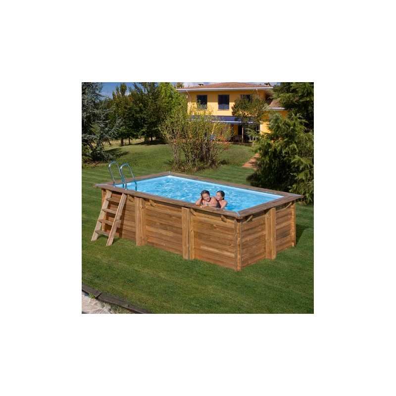 Piscina desmontable de madera Marbella 2 Rectangular Gre