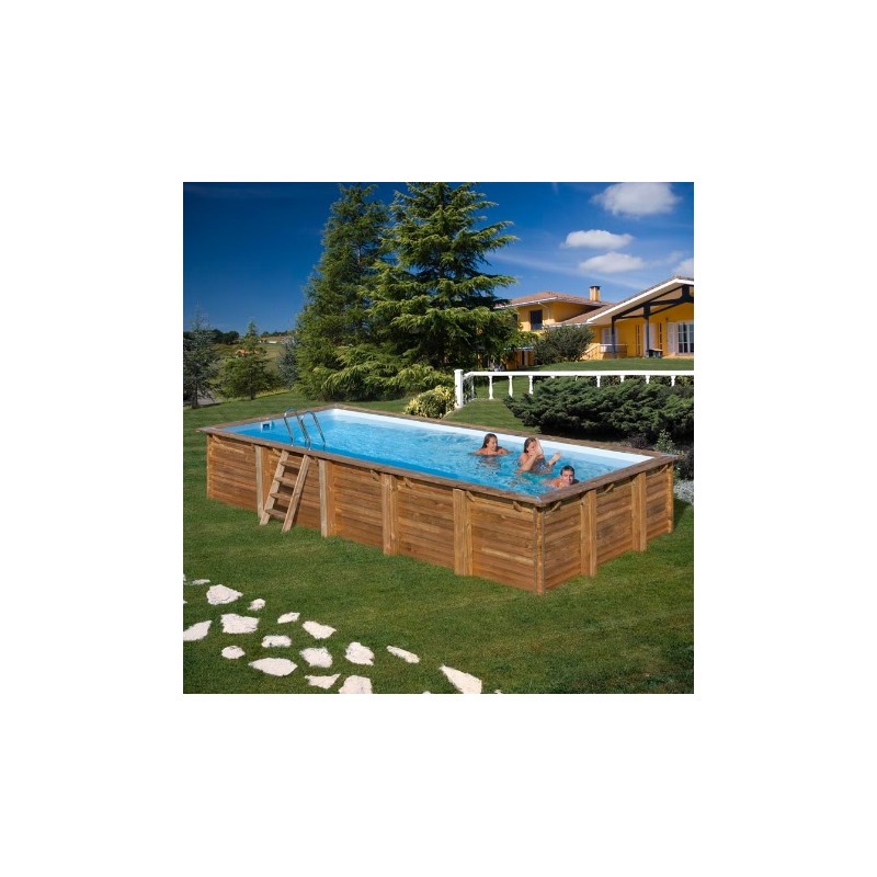 Piscina desmontable de madera Braga Rectangular Gre
