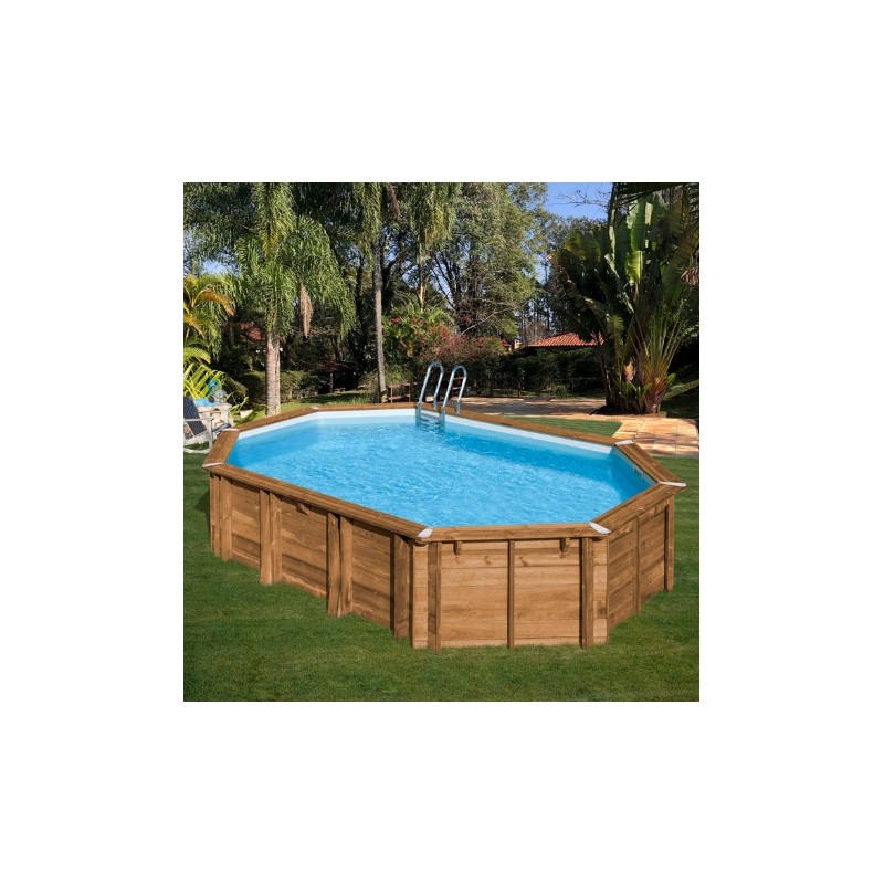 Piscina desmontable de madera Safran 2 Ovalada Gre