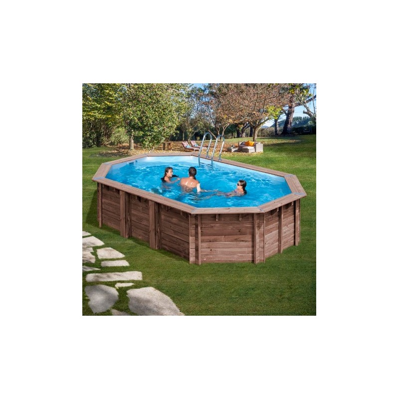 Piscina desmontable de madera Macadamia Ovalada Gre